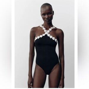 🆕 Zara Floral Hardware Bodysuit